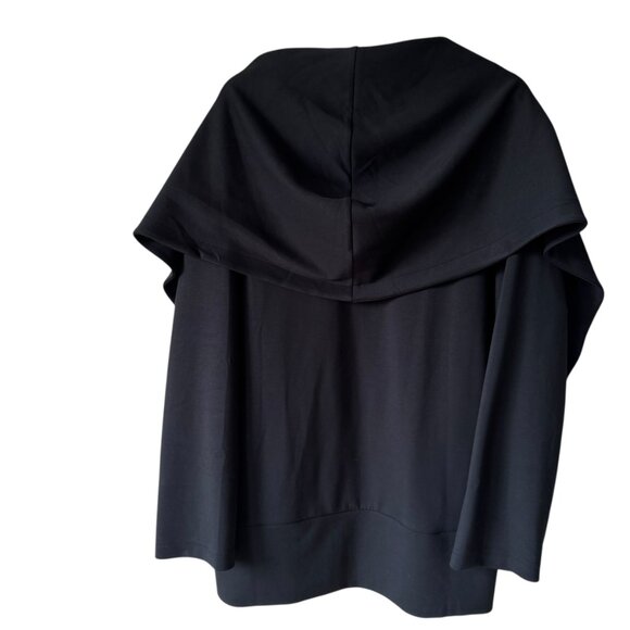 CARBON38 Knit Cocoon Cardigan Sm Cozy Black Comfy Relaxed Bell Sleeves Pockets - Picture 2 of 16